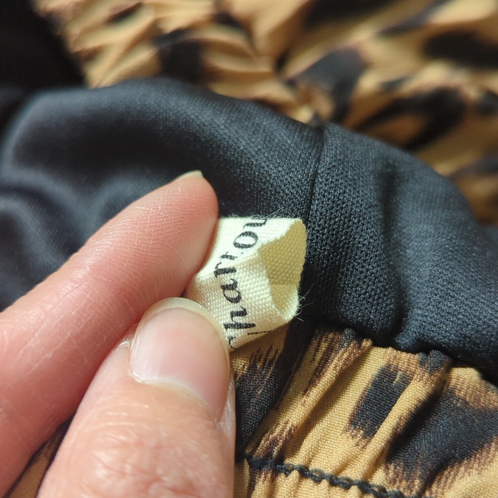 Leopard Print Pleated Midi Skirt Small - Picture 3 of 3